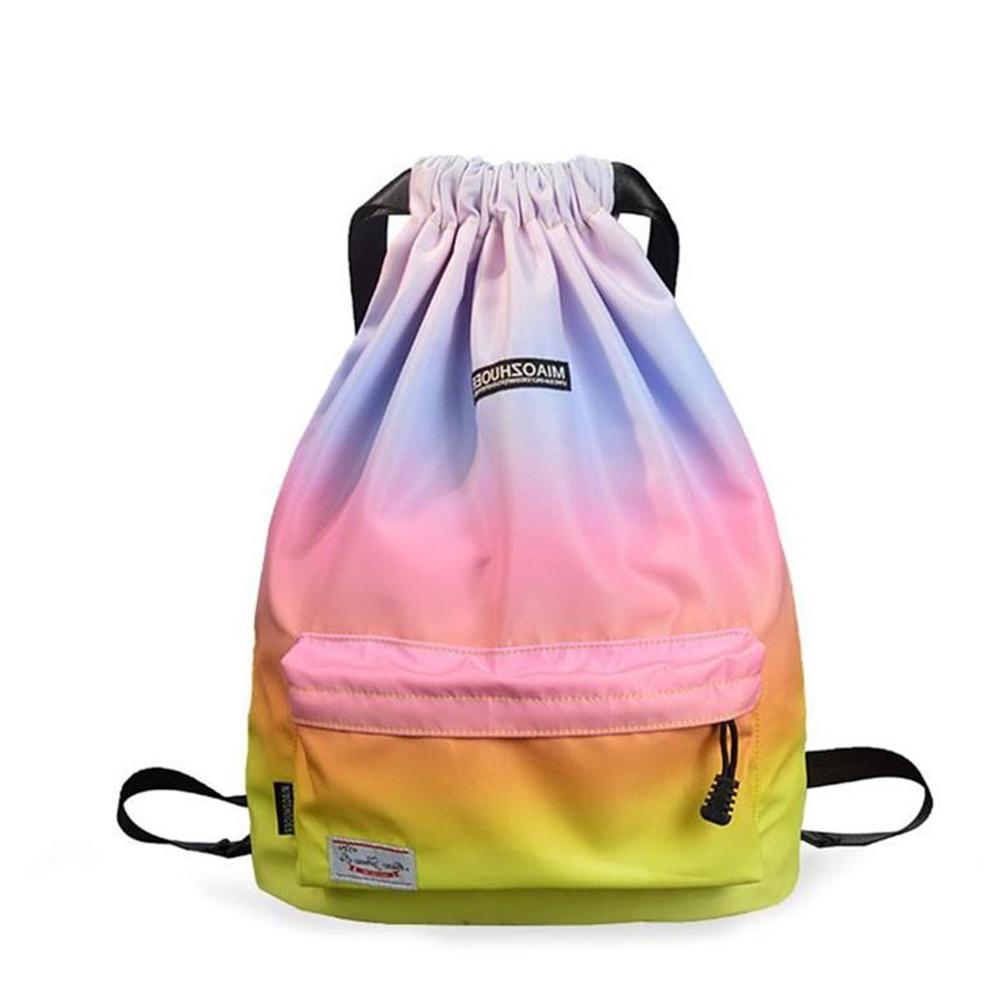 Gradient Color Sports Drawstring Backpack