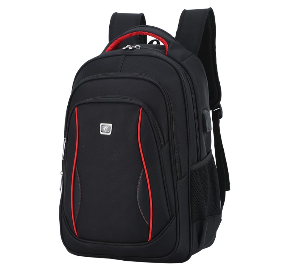 Men’s Contrast Line Waterproof Laptop Backpack