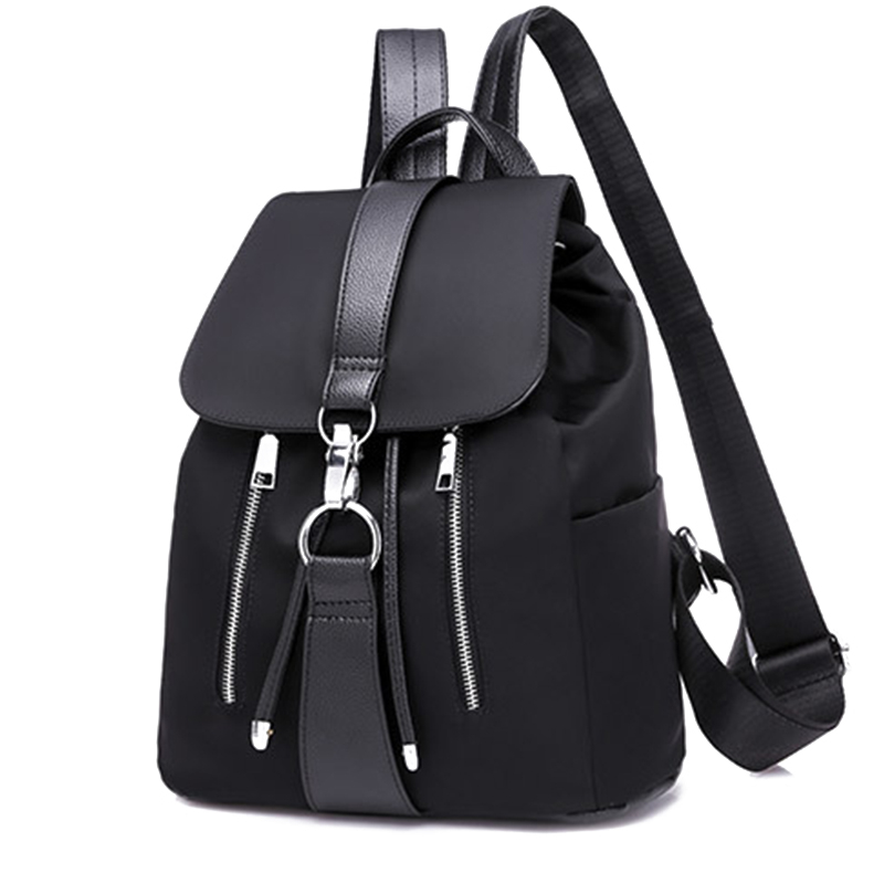 Women’s Double Zipper Nylon Backpack