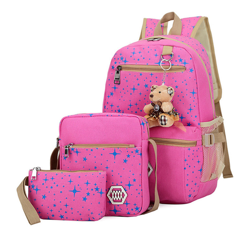 Girl's Cute School Bags 3 pcs Set